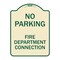 Signmission No Parking No Parking Fire Department Connection Heavy-Gauge Aluminum Sign, 24" x 18", TG-1824-23670 A-DES-TG-1824-23670 - alternate 1